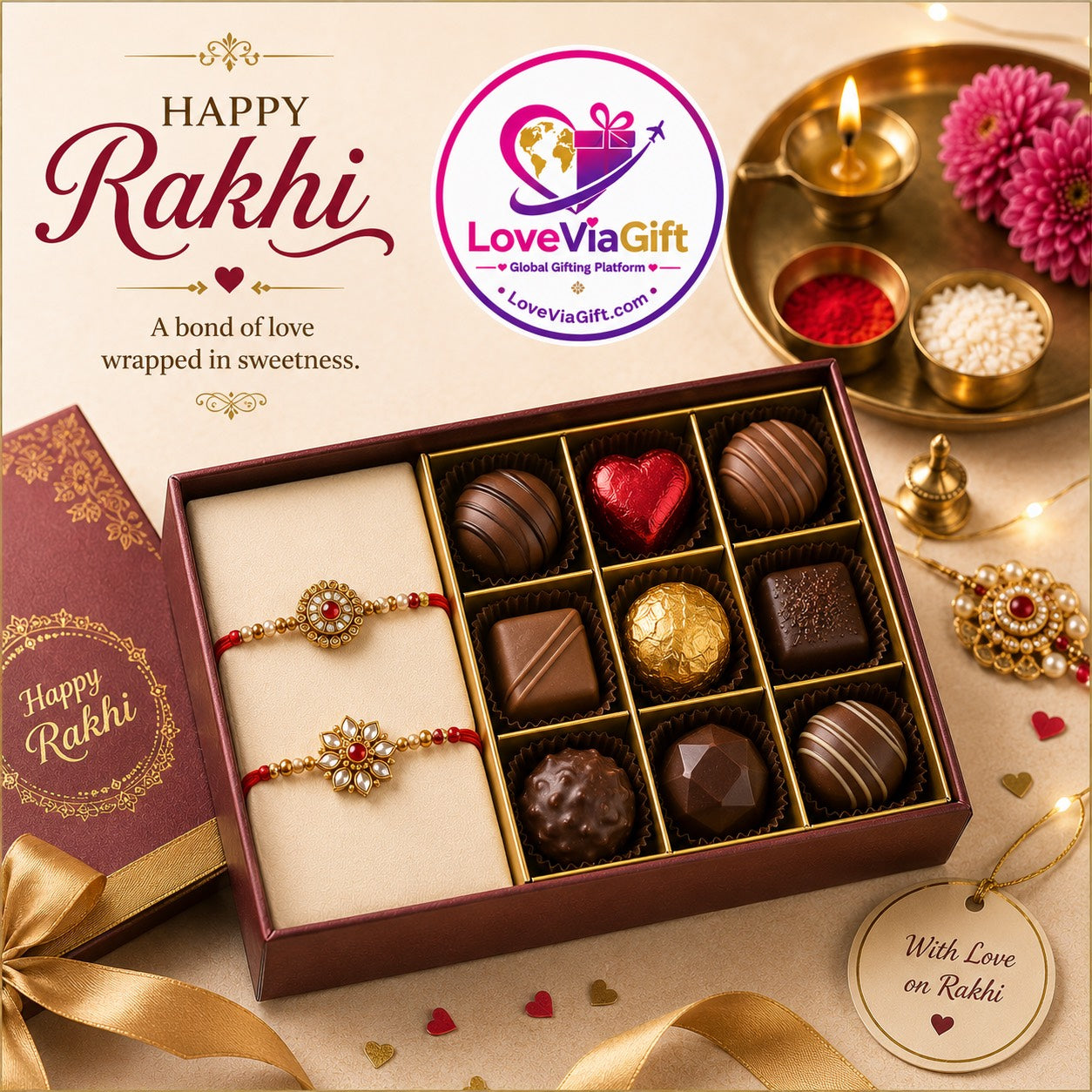 Rakhi with Choclates