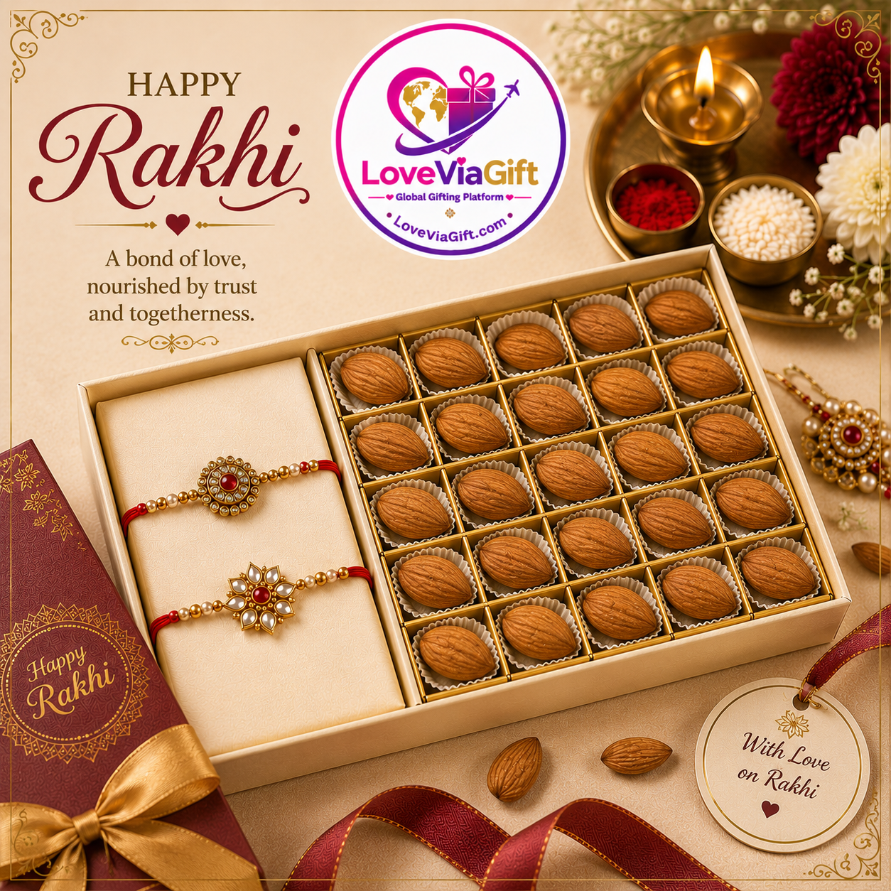 Rakhi With Almonds