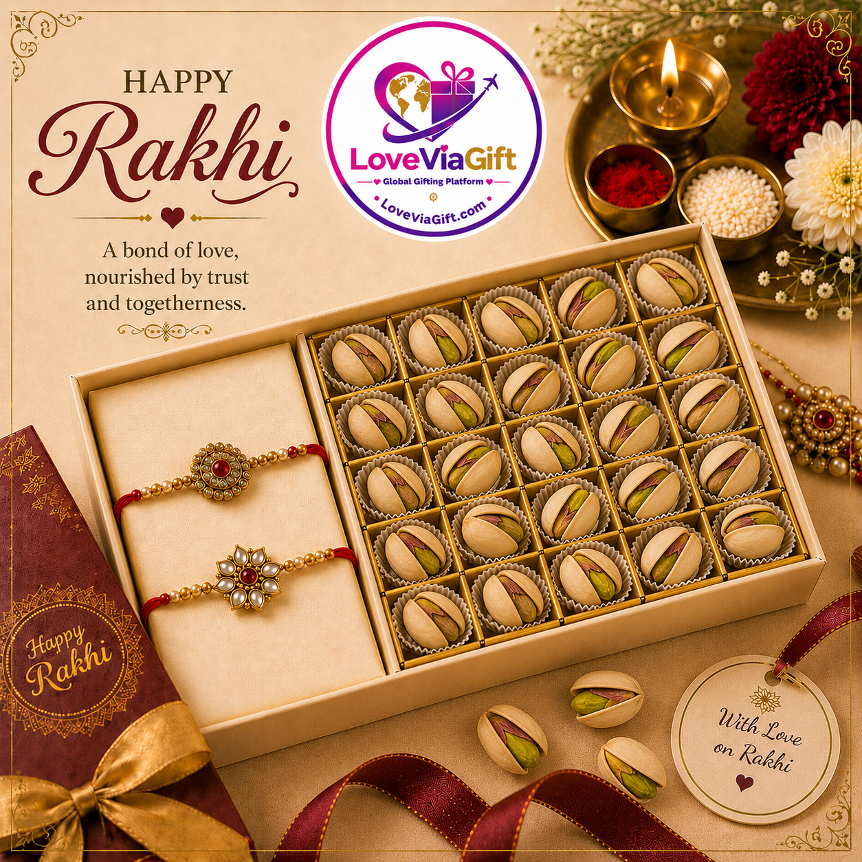 Rakhi With Pistachios